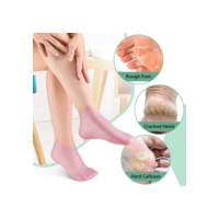 1 Par Meias Cuidados Com Os Pés Spa Uso Doméstico Novo Silicone Calcanhar Gel Hidratante Pé Rachado A Pele Protetores Anti Rachadura