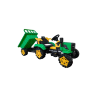 Trator Elétrico Infantil 12v Verde Caçamba Música Mp3 Pedal Bang Toys