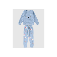Pijama Infantil Menina Urso-Polar Em Fleece Malwee Kids