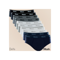 Pacote Com 10 Cuecas Mash Slip de Algodao Masculina Original e NF
