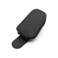 Suporte de Óculos para Carro Porta Óculos Veicular Viseira Quebra Sol Clip Magnético Couro PU (PRETO)