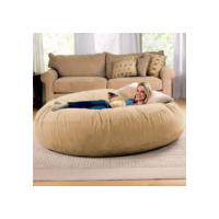 Puff Gigante Redondo140x20 Sem Enchimento Suede Premium Linha Gold