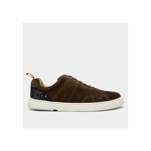 Tênis Couro Osklen Soho Shift Camurça Masculino - Marrom
