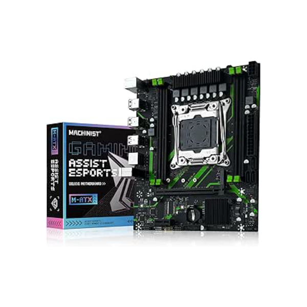MACHINIST Placa-mãe X99 LGA 2011-3 Micro ATX para CPUs Intel E5 V3 V4 Series, DDR4 Max 128GB, NVME/NGFF M.2, PCIe 3.0, Gigabit LAN
