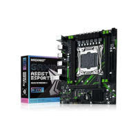 MACHINIST Placa-mãe X99 LGA 2011-3 Micro ATX para CPUs Intel E5 V3 V4 Series, DDR4 Max 128GB, NVME/NGFF M.2, PCIe 3.0, Gigabit LAN