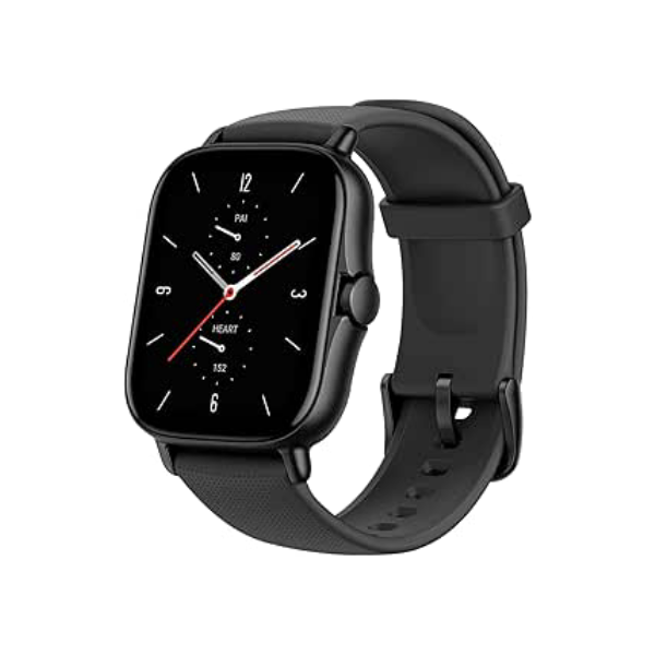 New Version] Amazfit GTS2 New Version Smartwatch Alexa Built-in Ultra-long Battery Life Smart Watch For Android iOS Phone -Lightning (Black)