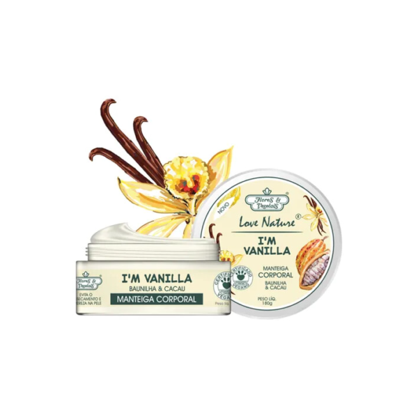Flores E Vegetais Manteiga Corporal Baunilha E Cacau 180g