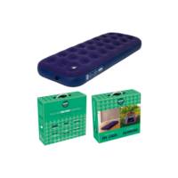Colchao Inflavel Solteiro Mor + Inflador Embutido + Reparo Cor Azul