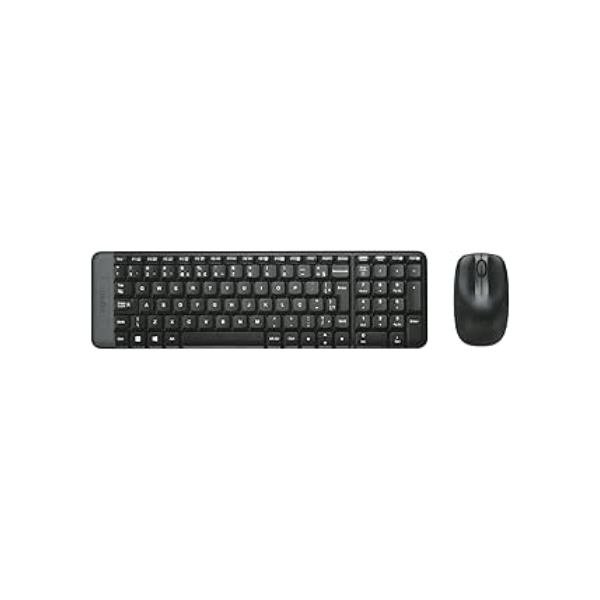 Combo Teclado e Mouse sem fio Logitech MK220 com Design Compacto, Conexão USB, Pilhas Inclusas e Layout ABNT2