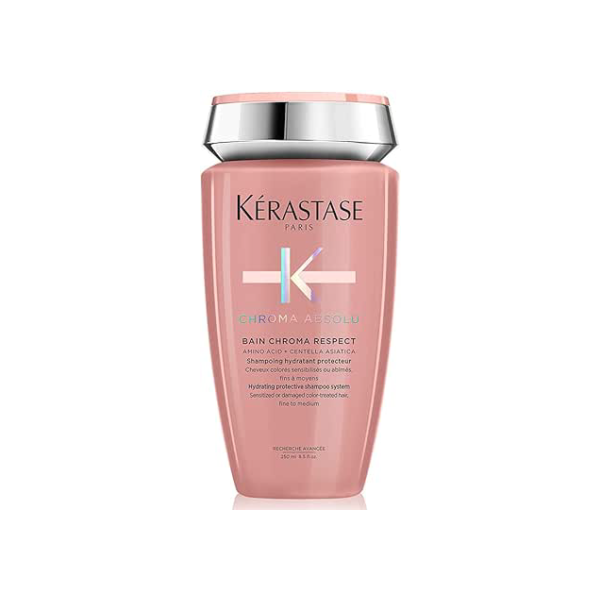 Kérastase Shampoo Chroma Absolu Bain Chroma Respect, Para Cabelos coloridos, Proteção de cor, Aminoácido, Centelha Asiática, 250 ml