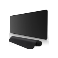 Mouse Pad Preto Extra Grande de Tecido com Base Antiderrapante Otimizado para Jogos e com Superfície de Contato Especial Ideal Para Setup Gamer Moderno - Grande 80X30