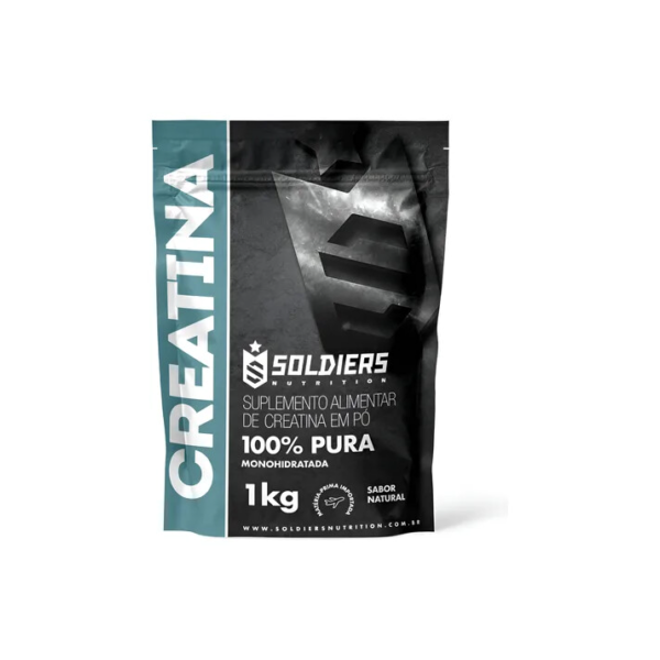 Creatina Monohidratada 1Kg Soldiers Nutrition 100% Pura Importada Alta Performance Músculo Treino