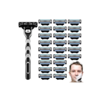 Kit 16 Gillette MACH 3 Barbeador Manual Masculino De Segurança Facial Barbear Depilação