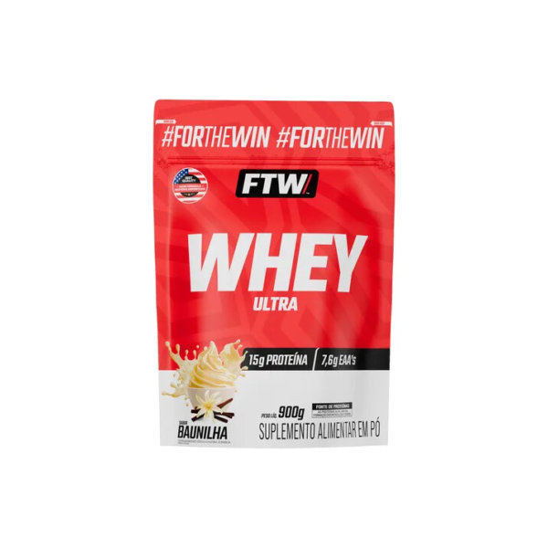 Whey Ultra Protein Concentrado Refil 900g Sabor Baunilha - FTW