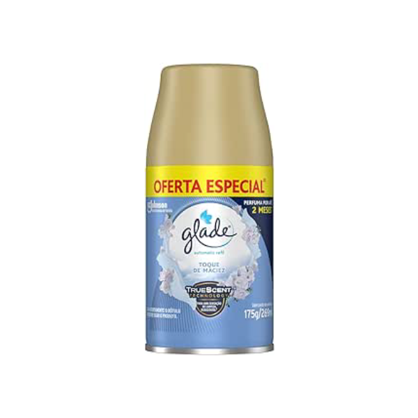 Glade Aromatizador de Ambiente Automático, Glade Refil, Odorizador de Ambiente, Toque de Maciez, 269ml