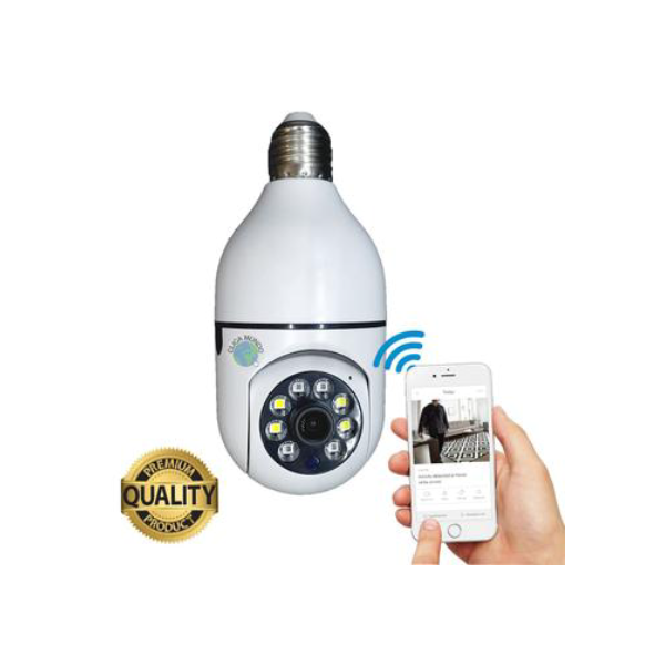 Camera Ip Segurança Lampada Panoramica Rastreio Wifi Espia - Wifi Smart Camera