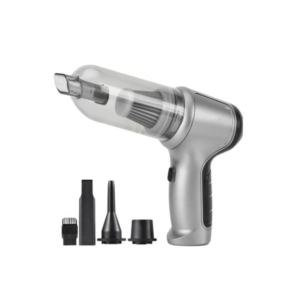 Aspirador de Pó Sem Fio Portátil 4 em 1 – Multifuncional, Leve, Potente e Recarregável para Casa e Carro (Branco)
