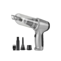 Aspirador de Pó Sem Fio Portátil 4 em 1 – Multifuncional, Leve, Potente e Recarregável para Casa e Carro (Branco)