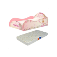 Cama Princesa Rosa E Colchão Solteiro D20 Probel