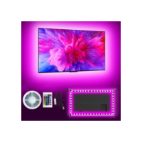 Fita RGB Led 9.8ft USB 32-43in 24 Teclas Sync para TV Backlight Sala de Jogos