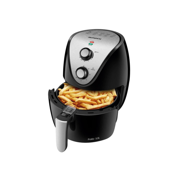 Fritadeira Elétrica Sem Óleo Air Fryer Mondial AF-30 Family Inox IV 3,5l – Preta