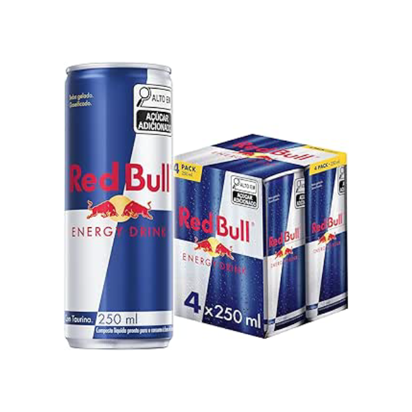 Pack de 4 Latas Red Bull Energético, Energy Drink, 250ml