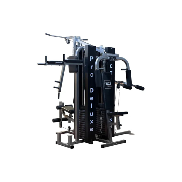 Multi Estação Musculação Completa 204kg Premium Wct Fitness Estrutura Preto Estofamento Preto