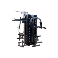 Multi Estação Musculação Completa 204kg Premium Wct Fitness Estrutura Preto Estofamento Preto