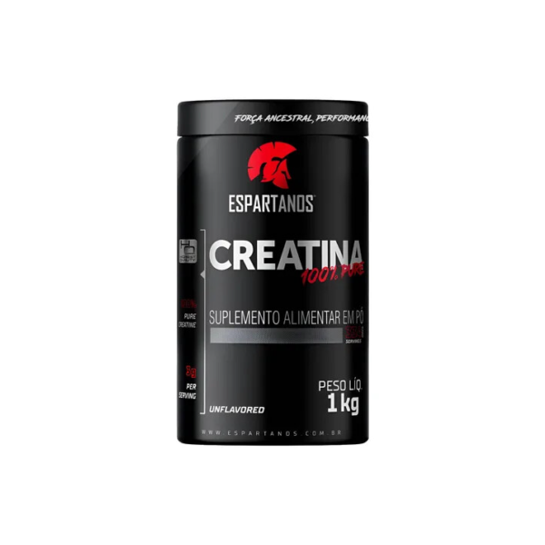 Creatina Pó 100% Pura Monohidratada Espartanos 1kg Aprovada Sabor Neutro