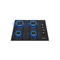 Cooktop a Gás, 4 Bocas, Mondial, Preto/Inox, Bivolt - CTG-01