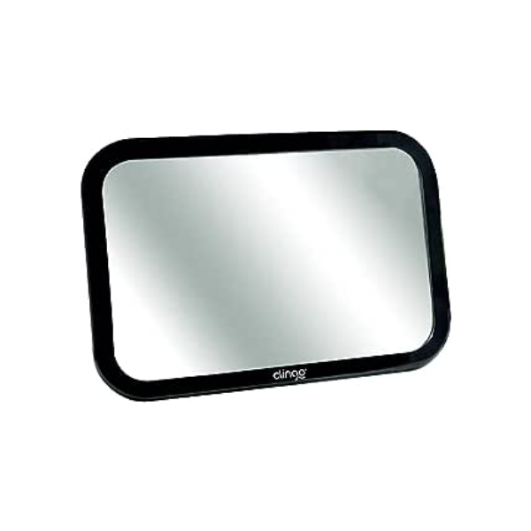 Clingo Espelho Retrovisor Retangular Square Para Auto Preto Tamanho Único