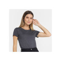 Camiseta Hering Lisa Feminina - Mescla