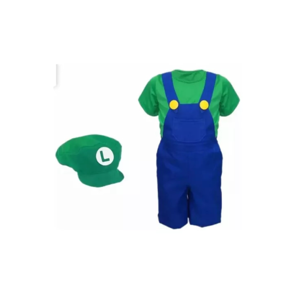 Fantasia Infantil Super Mario Bros  Luigi  Envio Imediato