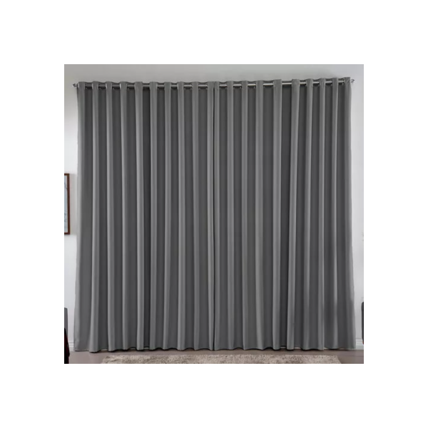 Cortina 3,00x2,80 Metros Blackout Blecaute Cinza Corta Luz Em Tecido Grosso Para Quarto E Sala Casa Laura Enxovais
