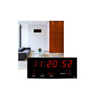 Relógio De Parede Grande Led Digital P/ Academia Hospital Preto Preto