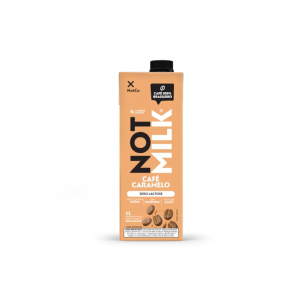 Bebida Vegetal NotCo NotMilk Café Caramelo 1L, Feito com Ingredientes 100% Vegetais, Sabor Leite com Café, Sem Lactose, Sem Glúten, Para Bebidas Quentes e Frias, Plant-Based, Vegano, Vegetariano.