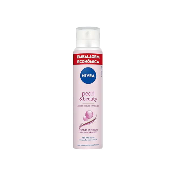 NIVEA Desodorante Antitranspirante Aerossol Pearl & Beauty 200ml - Proteção eficaz de 48 horas contra suor e mau odor, com Extrato de Pérolas, promove axilas bonitas e uniformes
