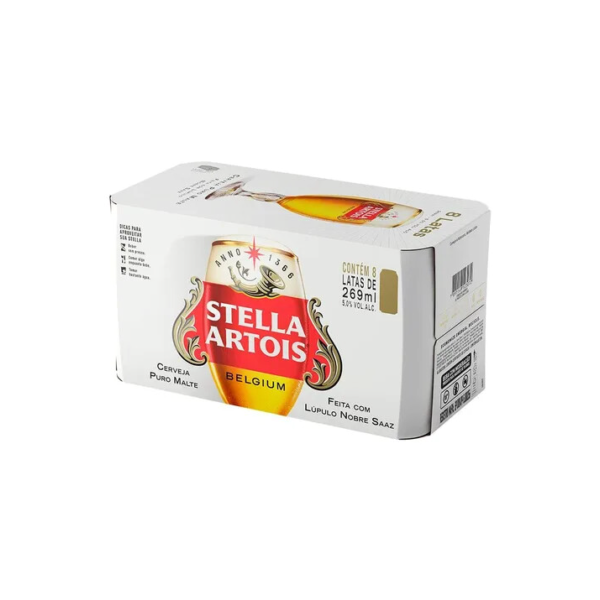 Cerveja Puro Malte Lata 8 Unidades 269ml Stella Artois