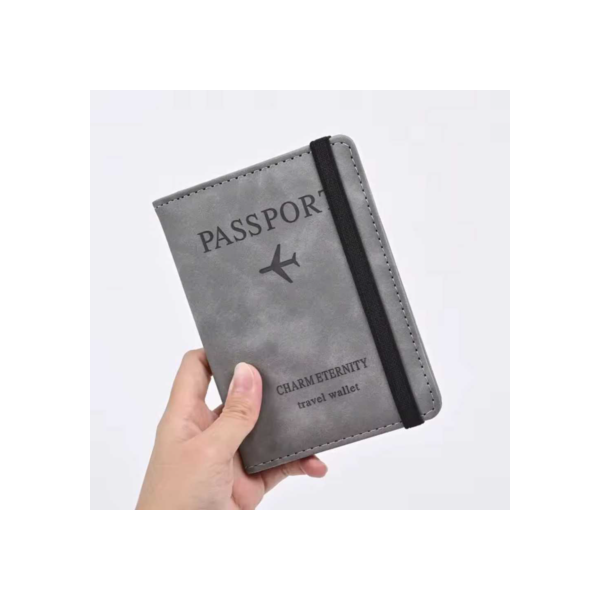 Porta Passaporte para Viagem com Elastico, Proteção RFID, Material Impermeavel 8183