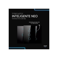Interruptor Inteligente Touch Smart WiFi com 1, 2 ou 3 botões Preto Avant Neo