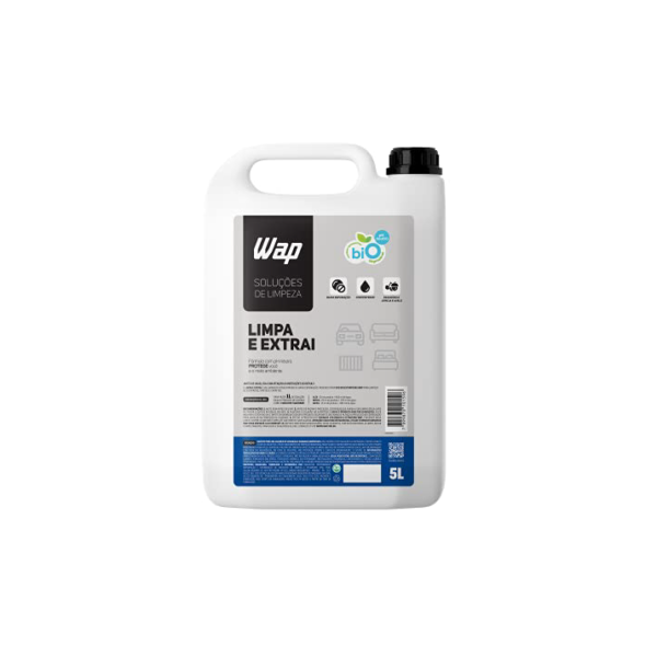 WAP Detergente Limpador para Extratoras Concentrado WAP LIMPA E EXTRAI 5 LITROS com Fragrância e sem Espuma