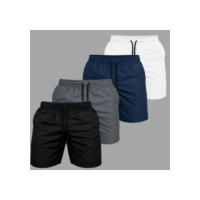 Kit 4 Short Praia Masculino Bermuda Tactel Verão Academia