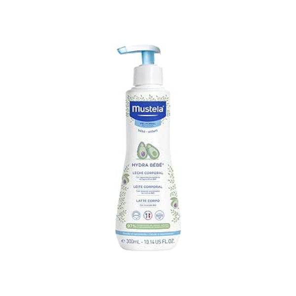 Mustela Bebê Hydra Com Abacate Orgânico 300Ml - Hidratante Corporal e Rosto Infantil Feito Com 97% De Ingredientes De Origem Natural Seguro Desde O Nascimento