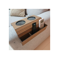 Suporte Porta Copos Com Porta Controle Braço Sofá Casa Móveis Decoração Sala Envio Rápido