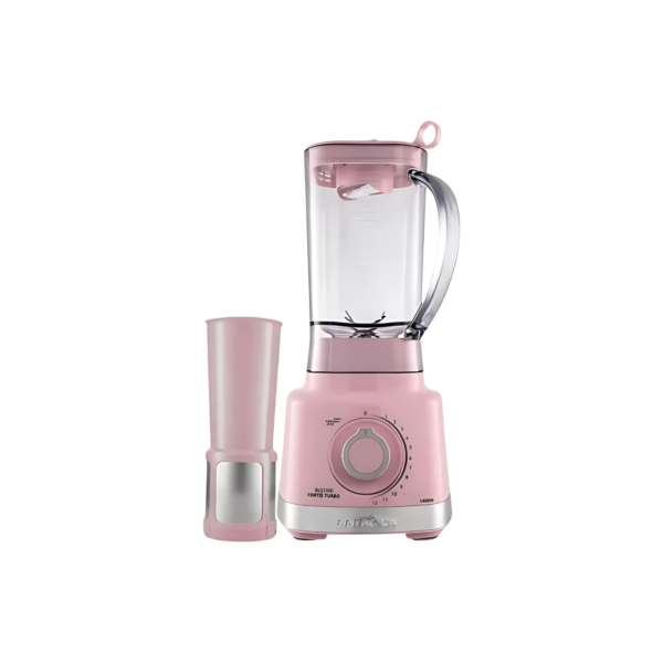 Liquidificador Rosa Britânia 1400w Lâmina Pro maxx 6 Inox Turbo 3 Litros