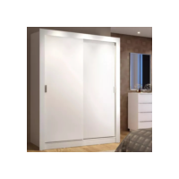Guarda Roupa Solteiro Denver Madesa 2 Portas Correr Branco 109409