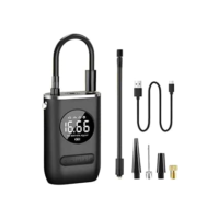 Calibrador Compressor Bomba De Ar Portátil Digital Mini Com Lanterna LED para Encher Pneus de Carro, Moto, Bike, Bicicleta, Bola e Piscina Inflável upMoura