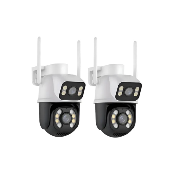 Kit 2 Câmera Ip A28 App Icsee Lente Dupla Cor Branco/preto Estary Shop