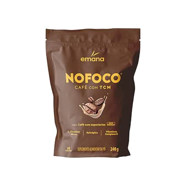 Emana NOFOCO Suplemento Nootrópico em Pó Sabor Café - 240g