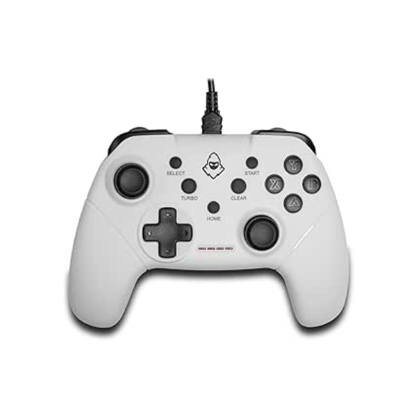 Controle Gamer Mancer RCW66 | Compatível com PC, PS3 e Android | Conexão USB | Branco | MCR-RCW66-W01